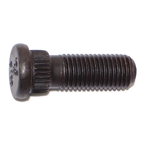 Midwest Fastener 12mm-1.5 x 14.35mm x 37.5mm Zinc Plated Class 10.9 Steel Fine Thread Automotive Wheel Studs 4PK 75445 - main